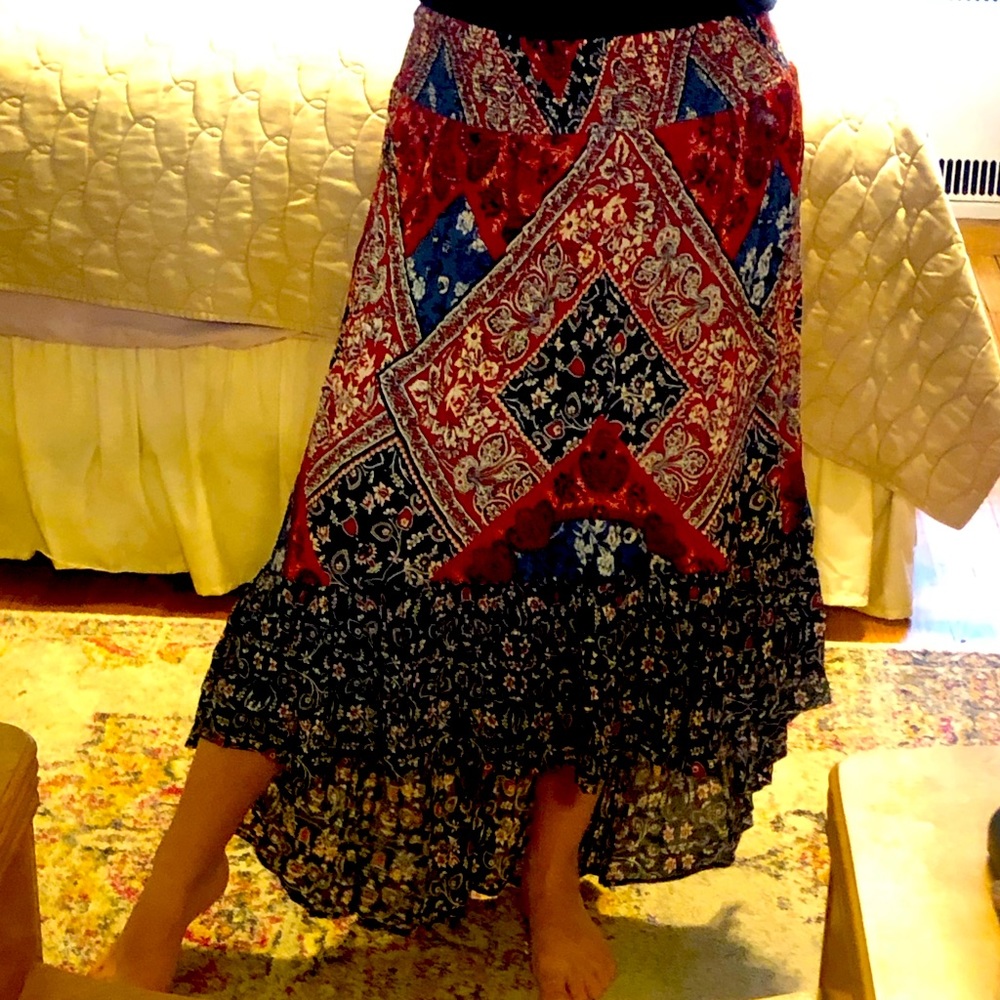 Bila hi low midi skirt made in India